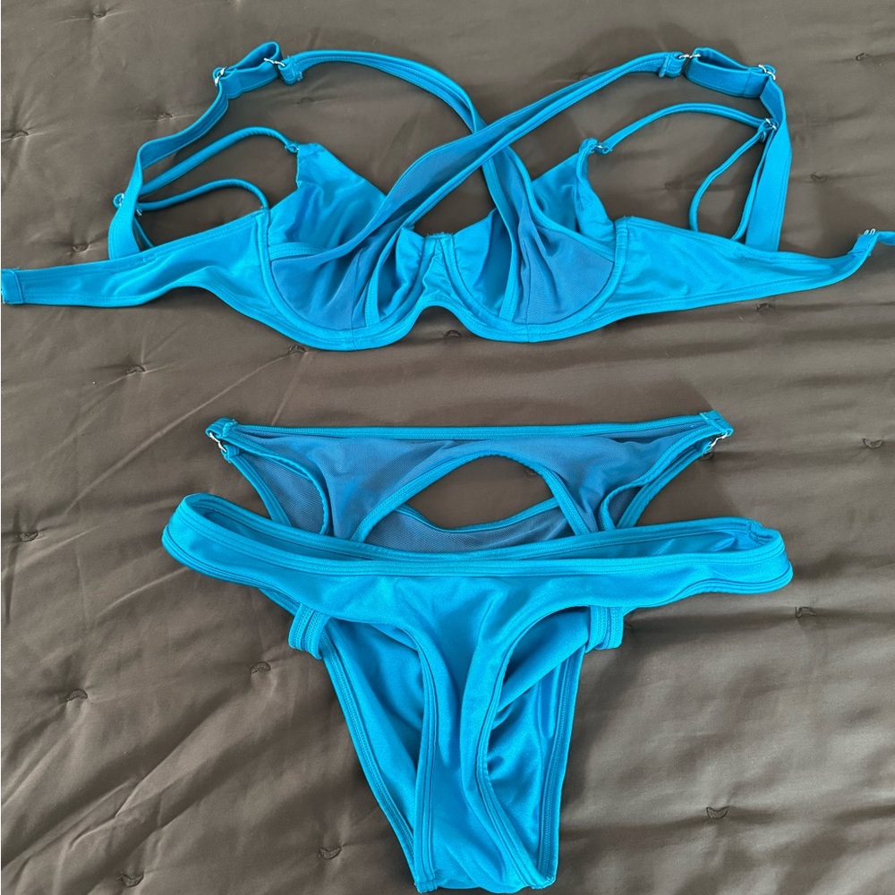 Blue CXIX Bikini and Pole Dance Set